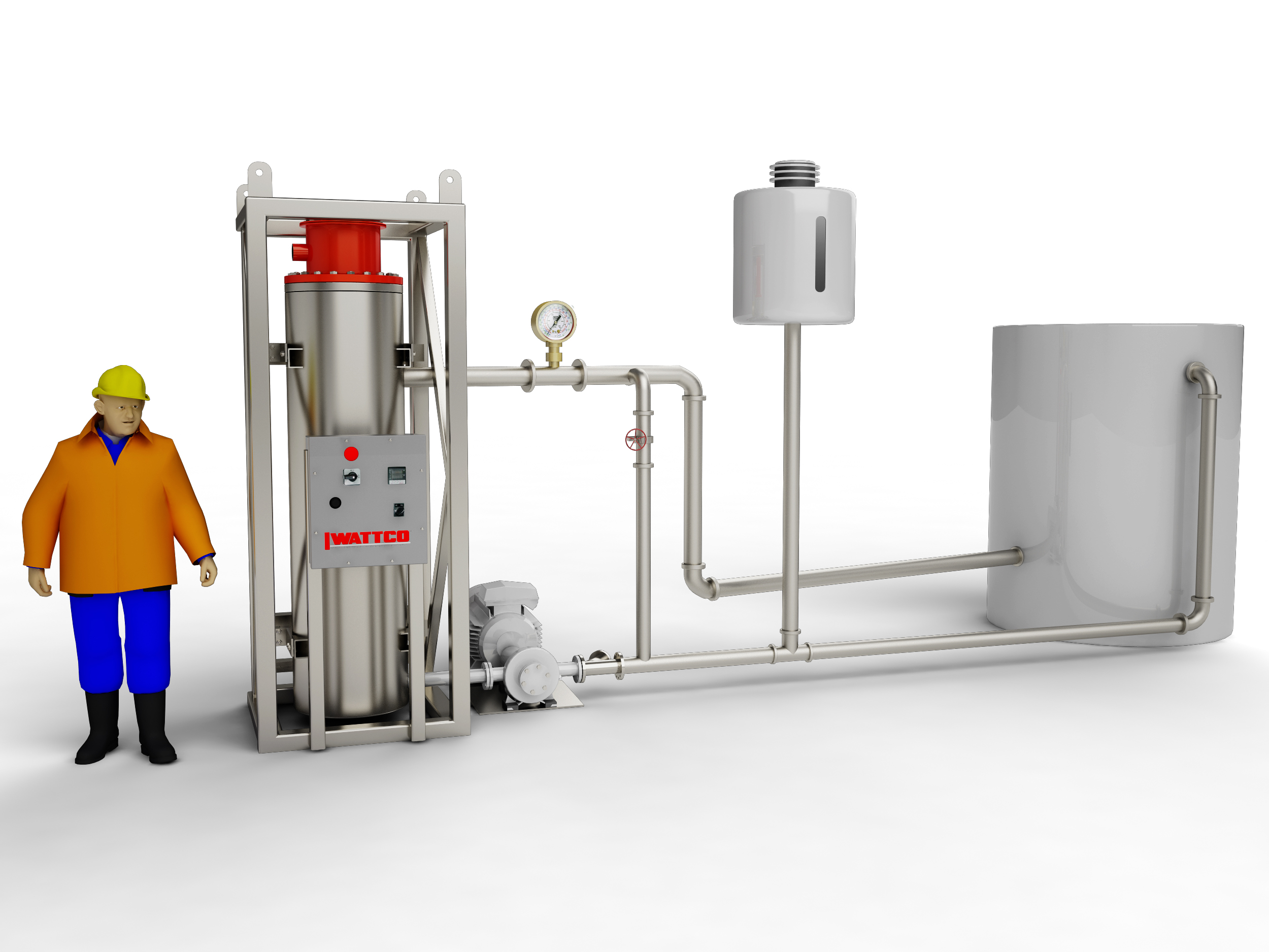 inline heating for oil and water